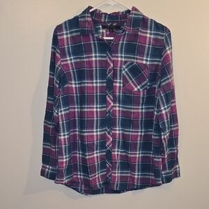 Tommy Hilfiger Plaid Button Down Shirt - Blue and Pink LOT R1